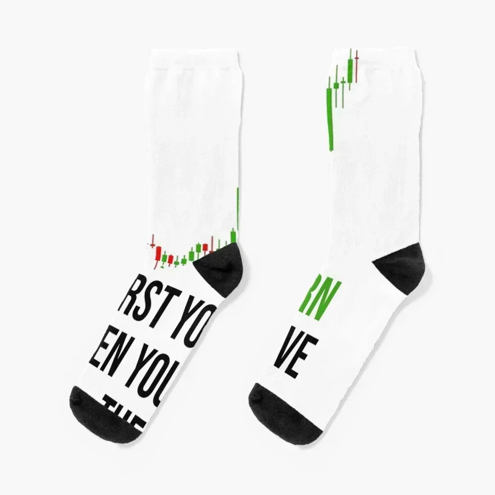 

First you learn then you remove the L, Forex Day Trader Collection Socks Non-slip man Socks Girl Men's