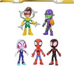 Spidey-figura de acción de Marvel Spiderman y sus amigos increíbles, juguete coleccionable de PVC, 5 piezas, regalo