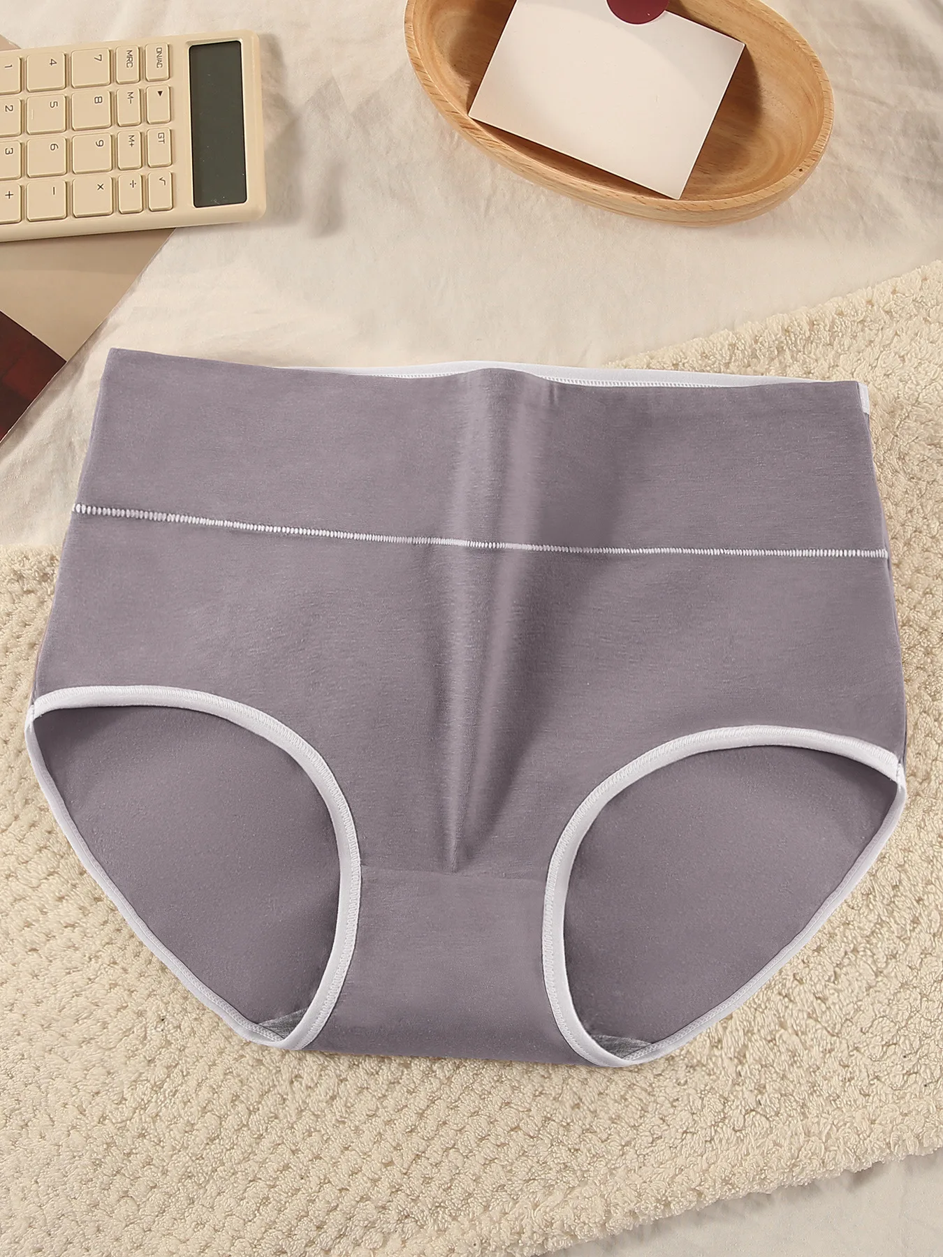 3pcs Pure Cotton High Waist Briefs Women Solid Basic Type Panties Girls Comfort… - Image 3