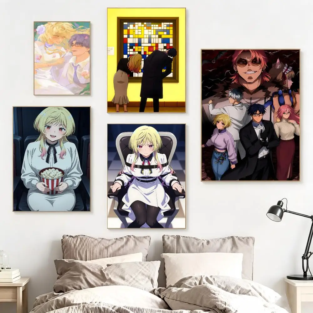 Romantic Comedy Anime M-Marriage Toxin Poster impermeable para el hogar sala de estar dormitorio bar decoracion estetica
