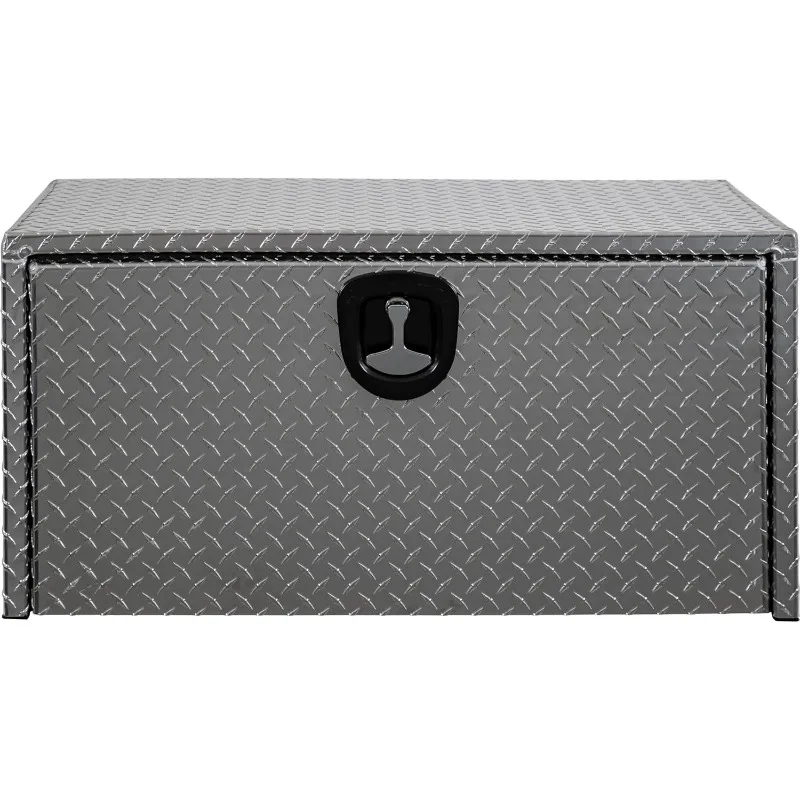 1705105 Silver Diamond Tread Aluminum Underbody Truck Box with T-Handle Latch, 18 x 18 x 36 Inch, Durable Contractor Toolbox