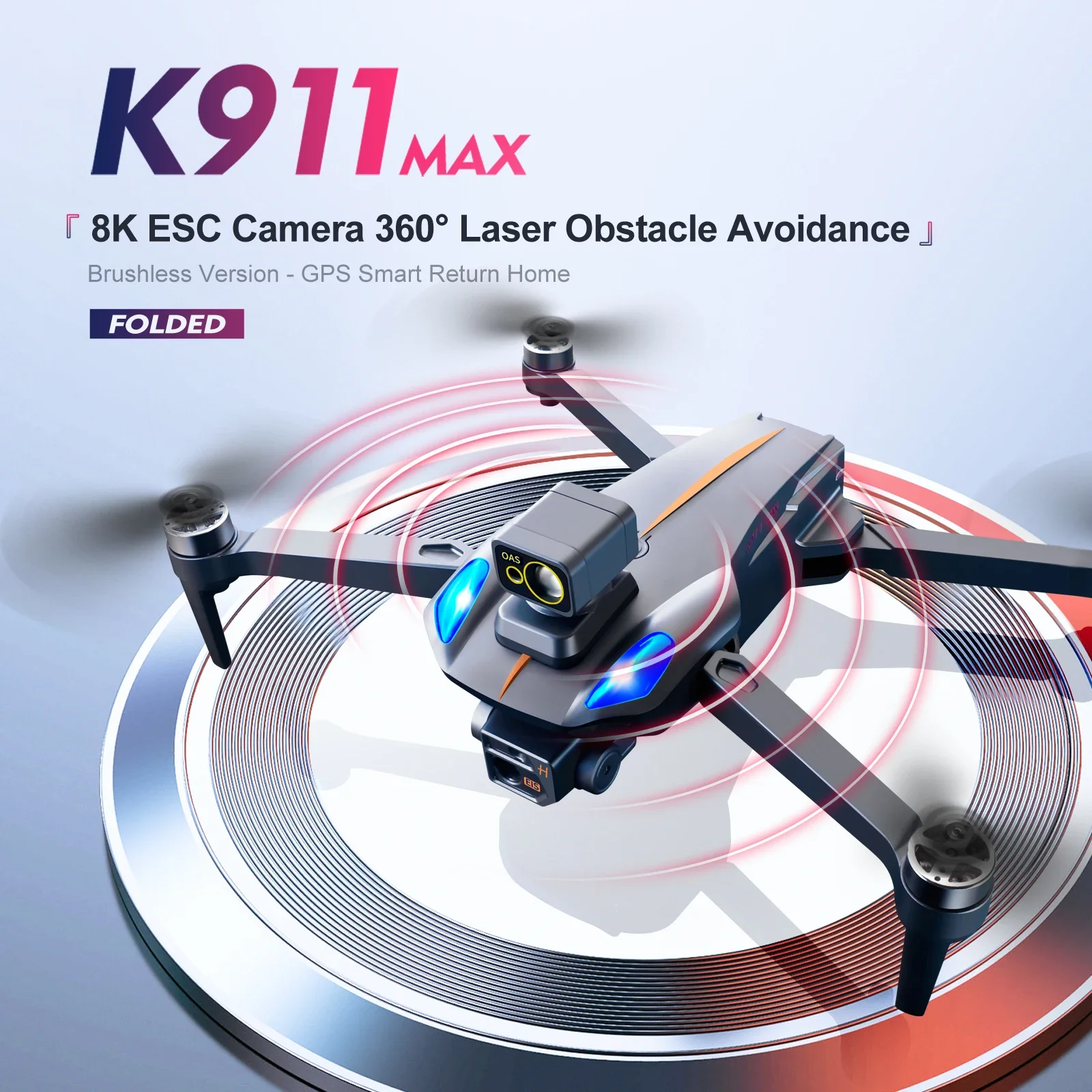 ใหม่K911 Max 8K Dual Hd 3 แกนGimbal 360 องศาเลเซอร์หลีกเลี่ยงอุปสรรค 26 นาที 1200M Long Range Professional Droneพร้อมกล้อง