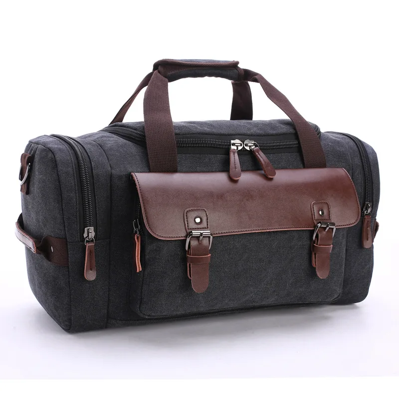 Men\'s Vintage Travel Bag Shoulder bag Large Capacity Canvas Tote Portable Luggage Moving Daily Handbag Bolsa duffle bags luggage