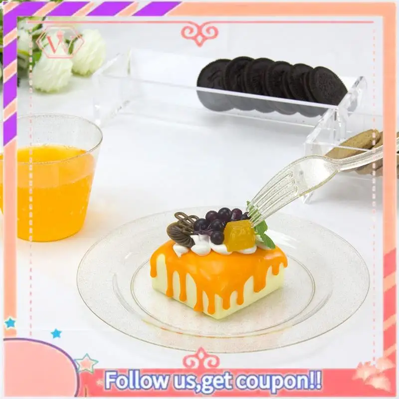 

Upgraded 2 PCS Clear Cracker Serving Tray Transparent Macaron Display Tray For Serving Trays
