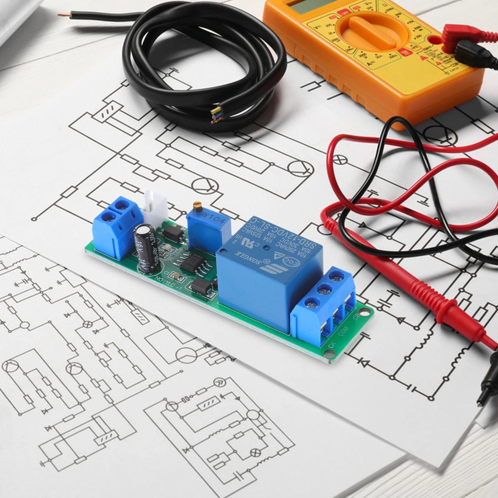 

Adjustable Time Delay Module External Button Trigger Disconnect Circuit Switch Stable Home Office Factory Use Solid State