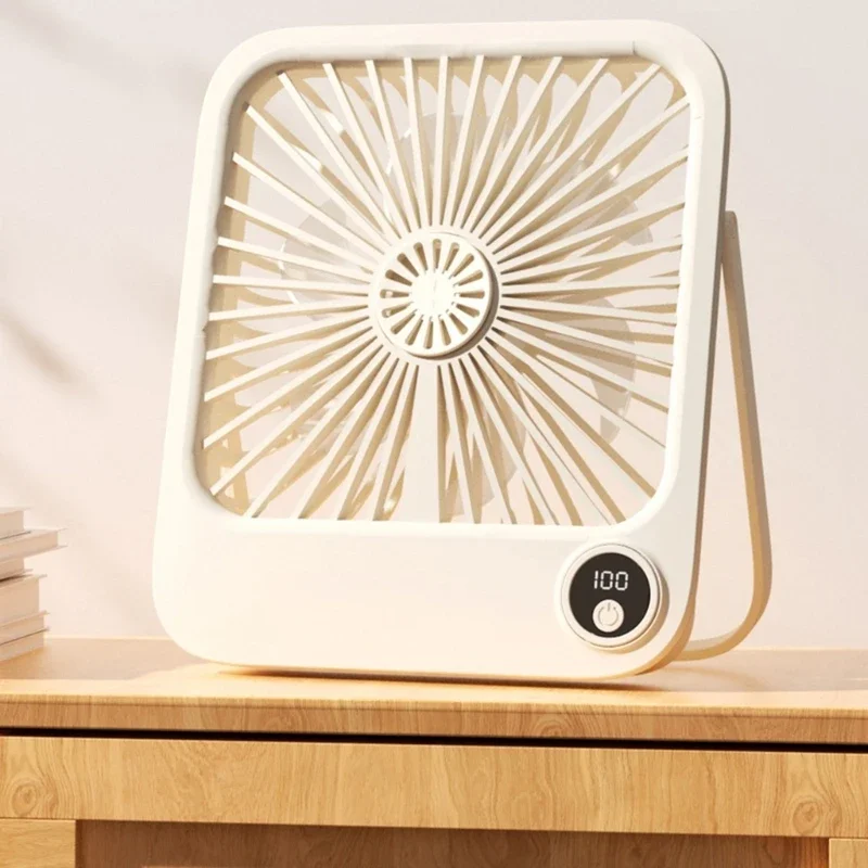 Petit ventilateur de bureau avec fonction, ventilateur de table extérieur, ventilateur en plastique, cinq vitesses de vent parfaites pour la maison et le bureau