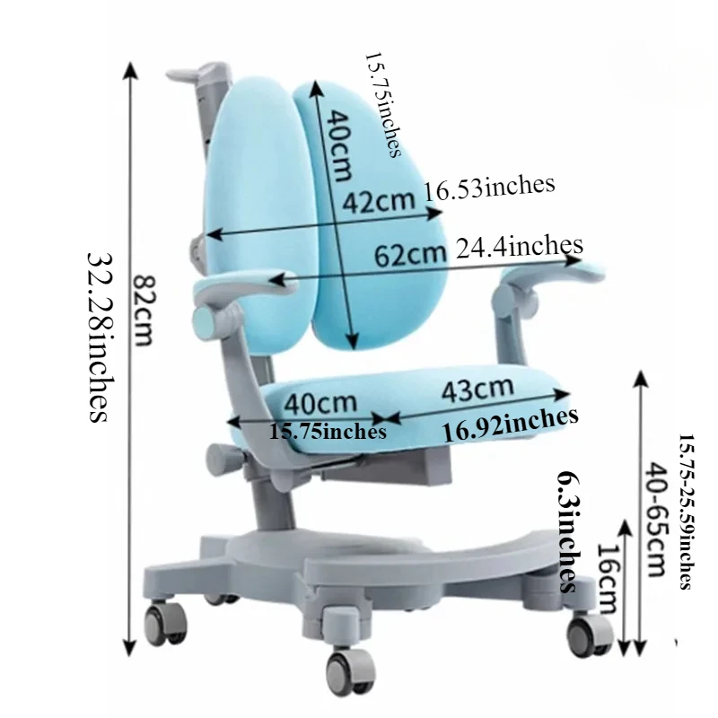 Studie Computer Rugleuning Kinderstoel Comfortabel leren Fauteuil Extra kinderstoel Schooljongen Sillones Infantiles Meubilair