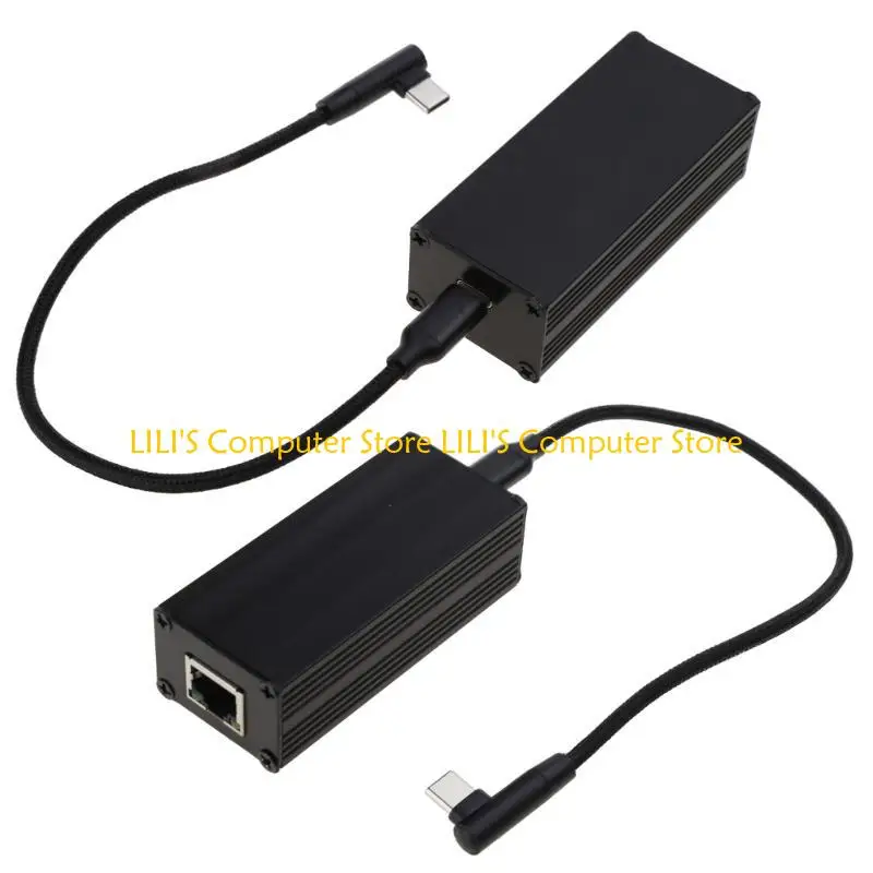 

A52B POE в Type-C преобразователь 48V POE в USBC Выходную карту Ethernet Adapter 10/100 Мбит/с.