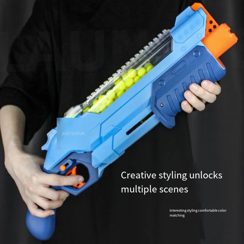 50 cm long K2 soft projectile launcher Hand pull large magazine Soft projectile gun toy model boy toy