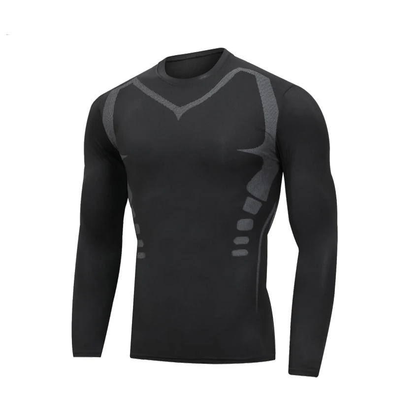 

Men Sport Shirts Running T Shirt Fitness Tight Long Sleeve Sport Training Jogging Shirts Gym Sportswear Quick Dry Rashgard