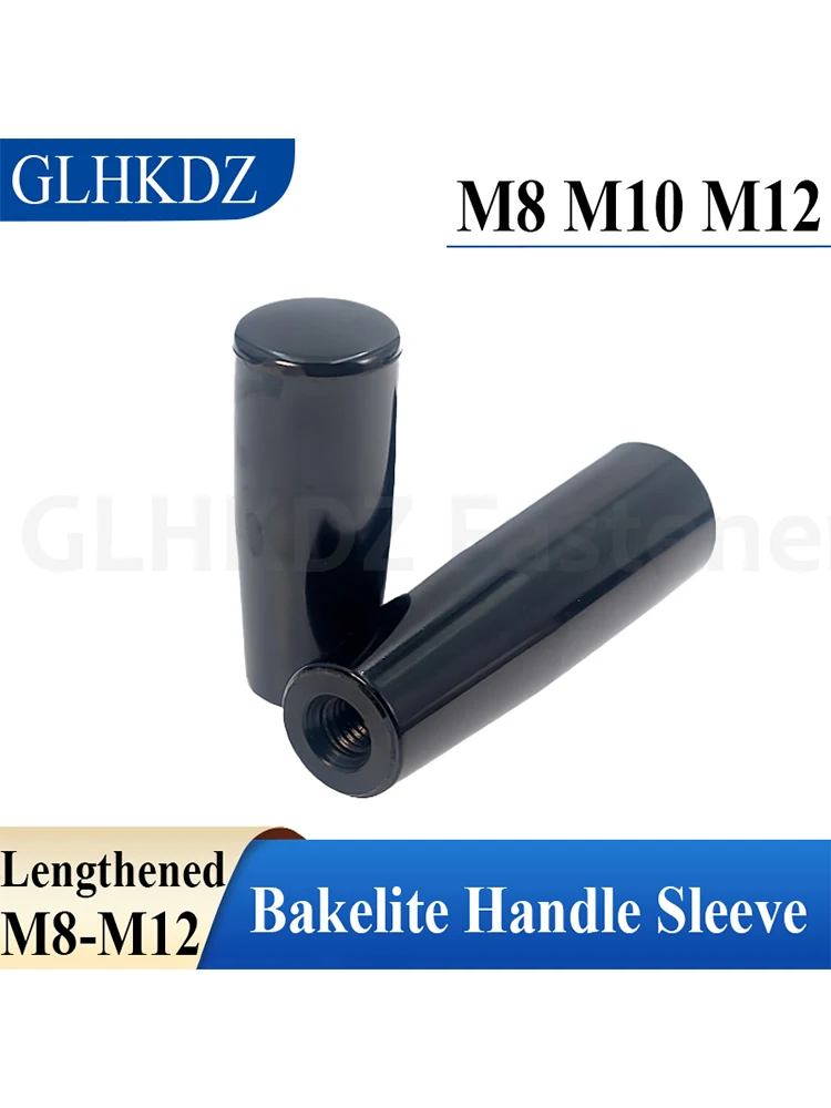 Manchon à poignée longue en bakélite M8-M12, résistant à l'usure, Machine-outil, levier de commande, bouton de manchon noir