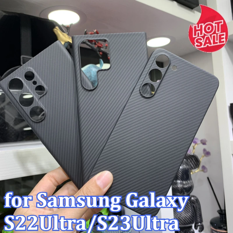 

Carbon Fiber Case for Samsung Galaxy S22Ultra/S23Ultra Protective Case Aramid Fiber Anti-fall Cover Phone Accessory