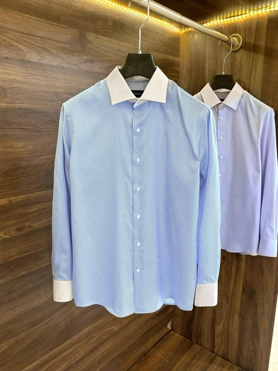 BLLIYOSS College style long-sleeved Men 2025 New Casual High-quality Striped Short sleeved Old Money Simplicity Advanced Fabric