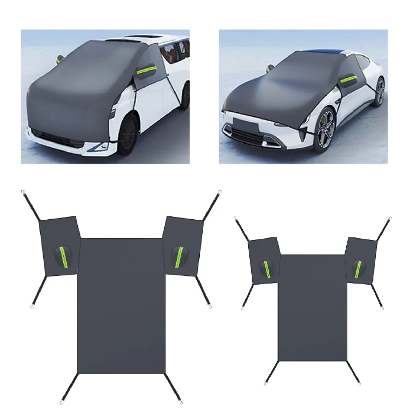 

Универсальный автомобильный снежный чехол на лобовое стекло, складной универсальный зимний автомобильный аксессуар