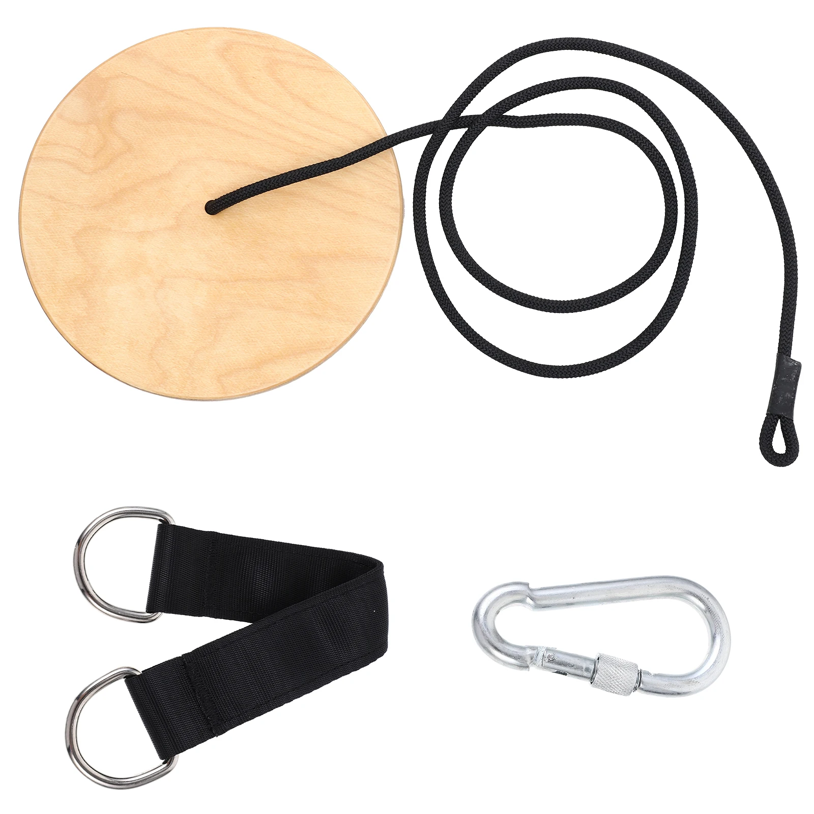 

Wooden Swing Seat for Kids Outdoor Disc Round Swing Tree Backyard Play Equipment Saucer Disk Thickened High Strength Load