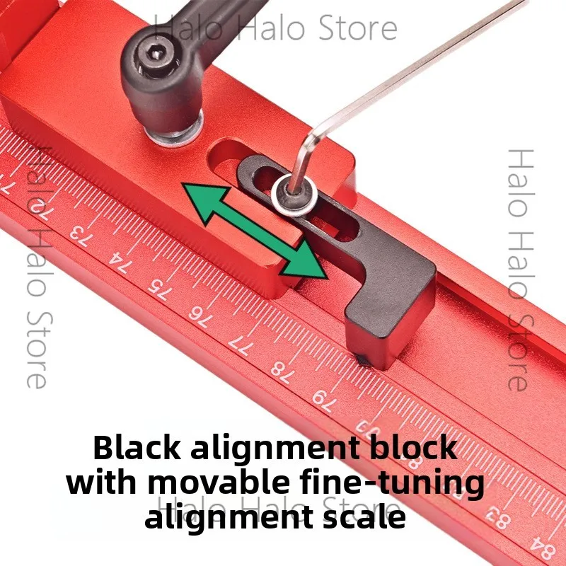 Woodworking type 45 chute limiter, rail positioner, woodworking table flip-chip table backer slide block