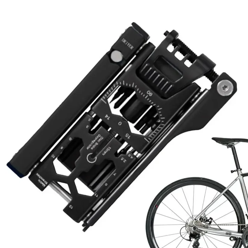 Bicycle folding tool tire repair kit multi-function tool bicycle wrench screwdriver chain cutter circuit breaker bicycl