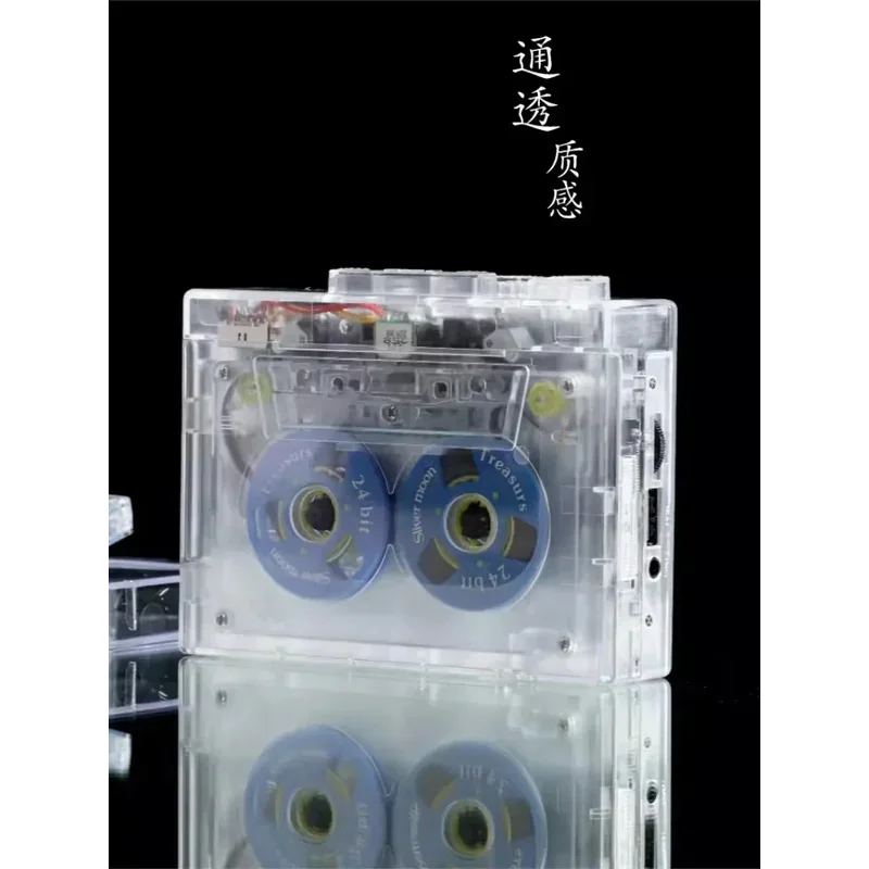 Transparent Tape Player USB Transcribed MP3 Tape Walkman Retro Cassette Player