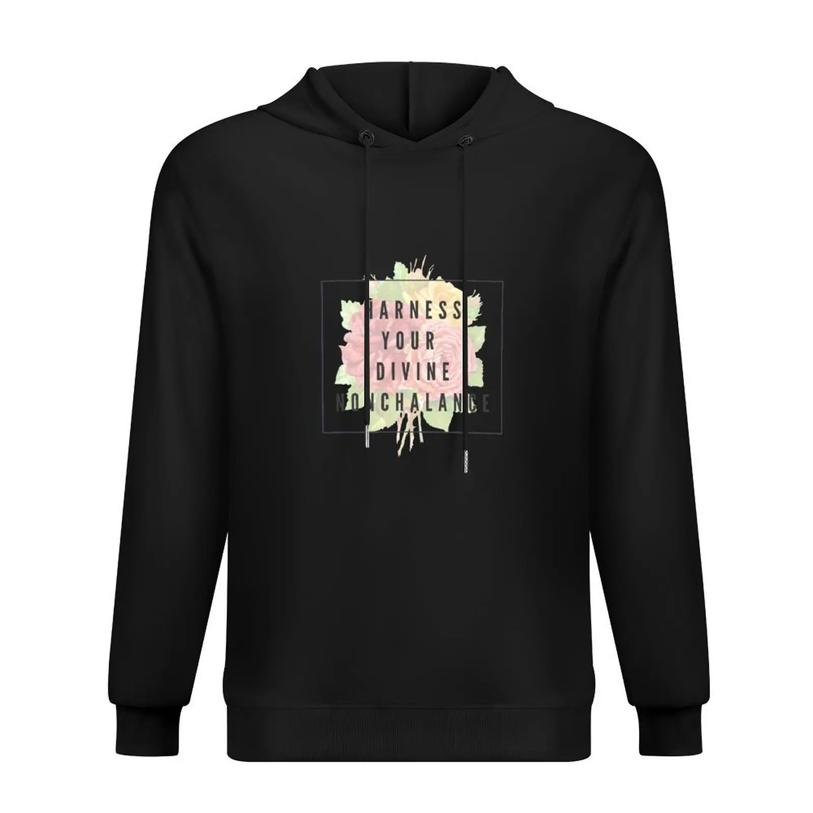 Arnés con capucha para hombre, ropa de invierno con estampado de personas con texto en inglés "You Divine nonchalance elsewhere", sociedad despachos de elsewhere"