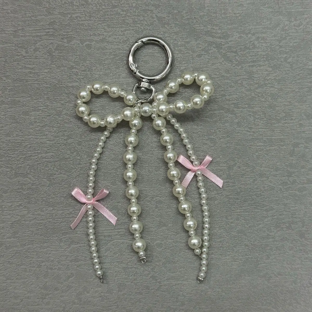 Korean pendant ins fashion bow pearl pendant bag design pink girl ballet style  aesthetic room decor