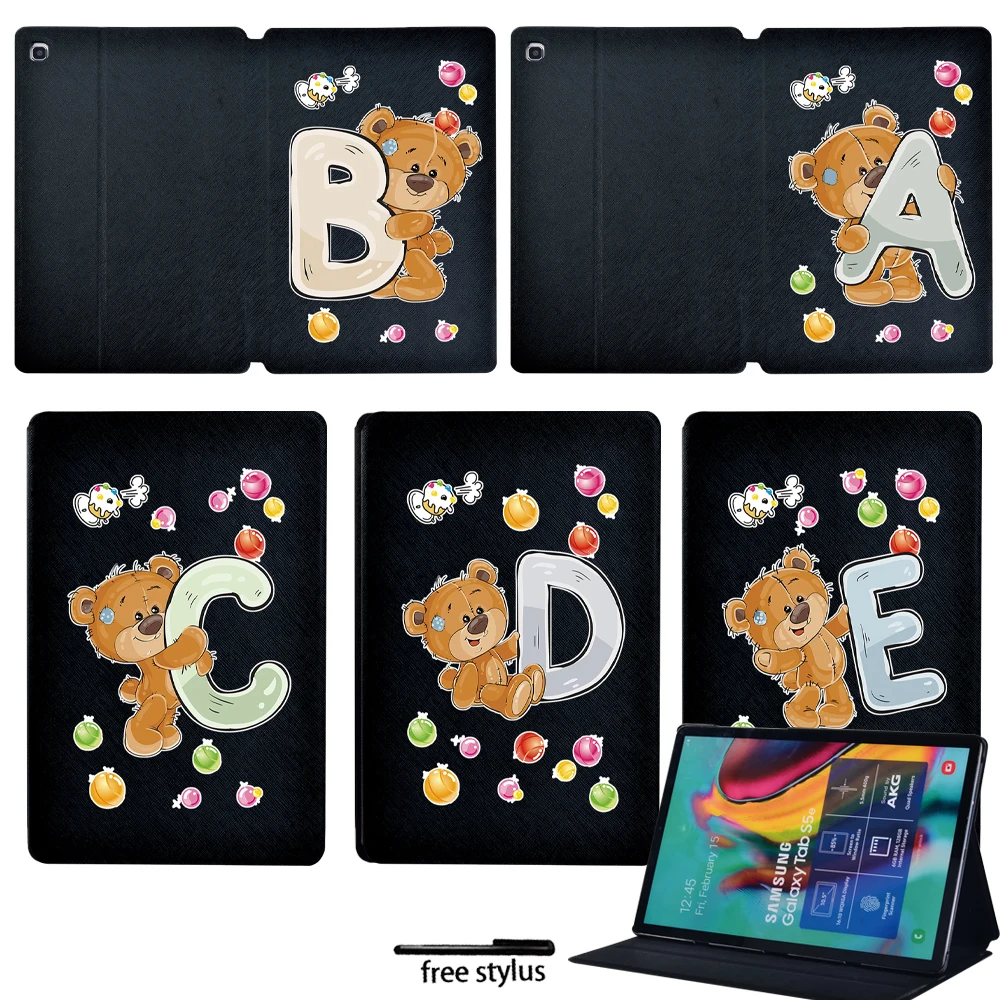 

Tablet Case for Samsung Galaxy Tab S4 T830/ S6/S7 11"/A7 Lite 8.7" T220/S8 11" X700/S6 Lite10.4 P610 26 Letters PU Leather Cover