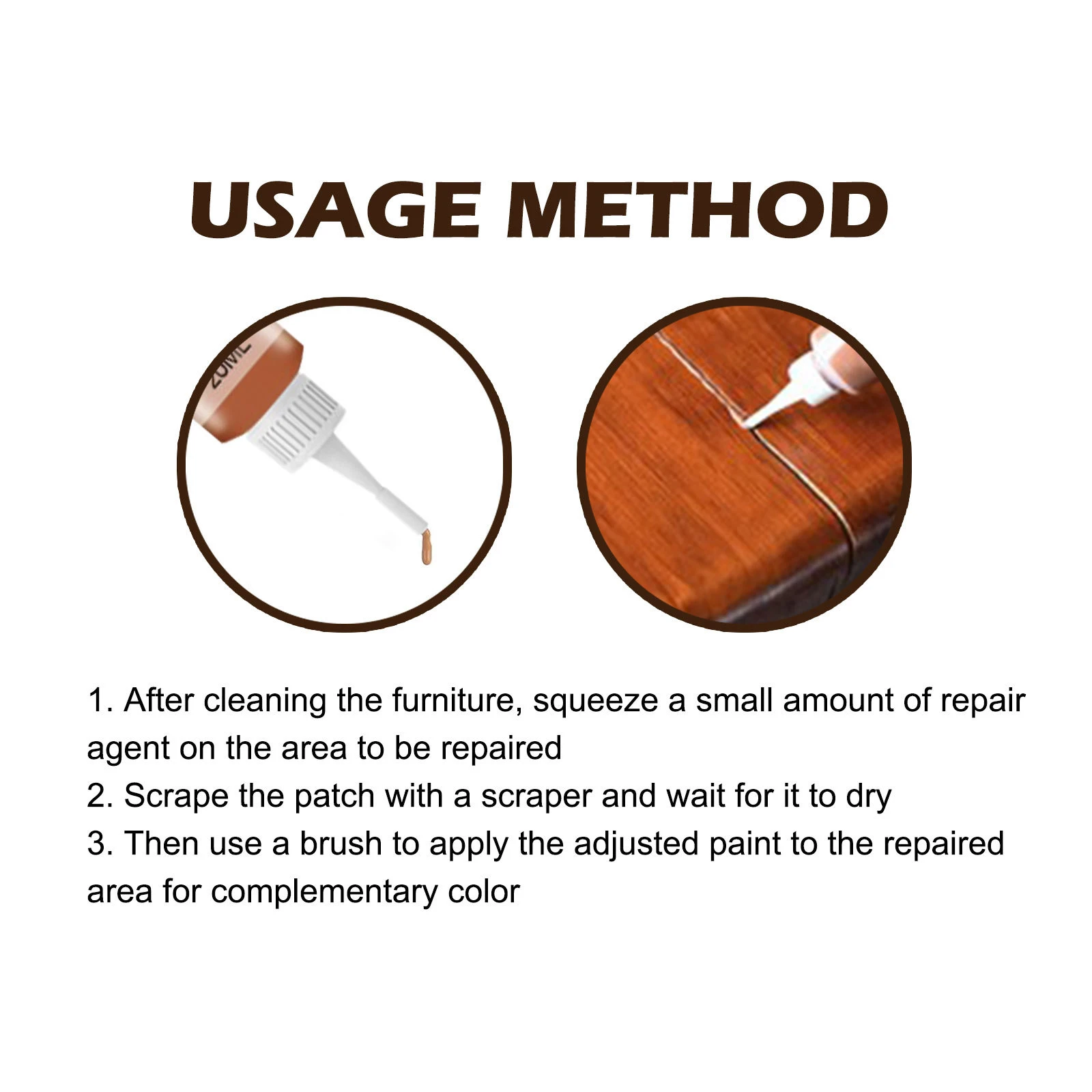 Kit di riparazione per mobili in legno falegnami 10 riempitivi in legno per graffi crepe fori porte in legno scrivanie accessori per mobili da pavimento