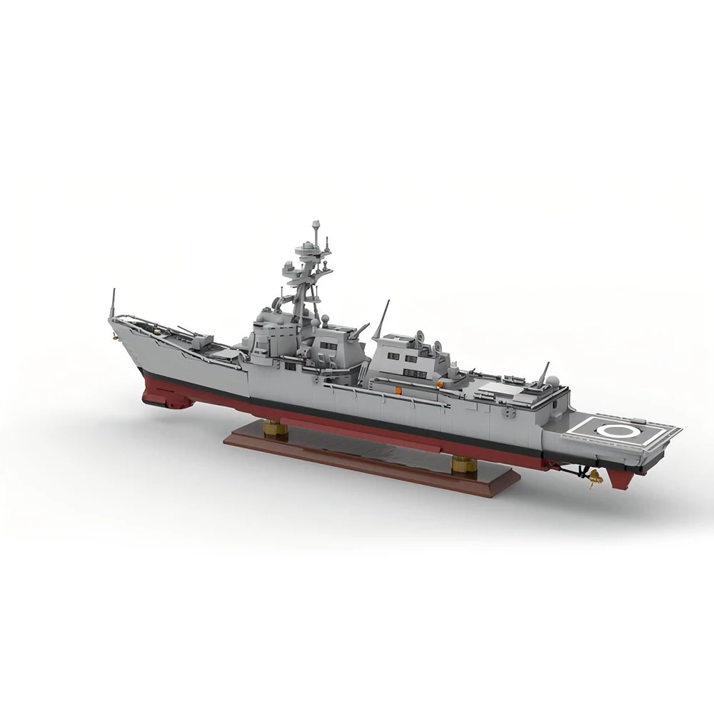 New 2733PCS 1/200 Arleigh Burke-class guided-missile destroyer Model World Military Building Blocks Toys for Kids Bricks Gifts