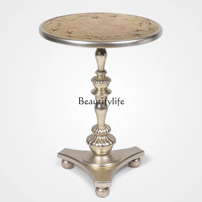 

Painted corner few retro hand-painted phone table small round table