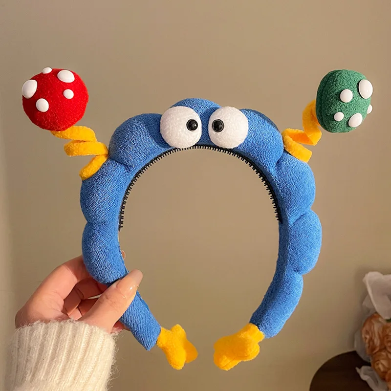 Stoff Lustiges Mode Stirnband für Frauen Cartoon Niedlich Spaß Einzigartiger Kopfschmuck Hoher Totenkopf Top Anti-Rutsch-Druck Haarschmuck