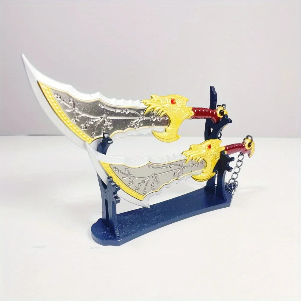 7,1 Zoll God of War Kratos Metall Katana Schwert Japanische Katana Original Samurai Säbel Ninja Messer Cosplay Zubehör Prop Spielzeug