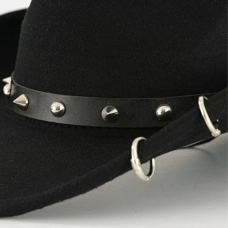 Black hat set, Western-style tough guy cowboy party decoration, a popular and best-selling item for cross-border sales, b