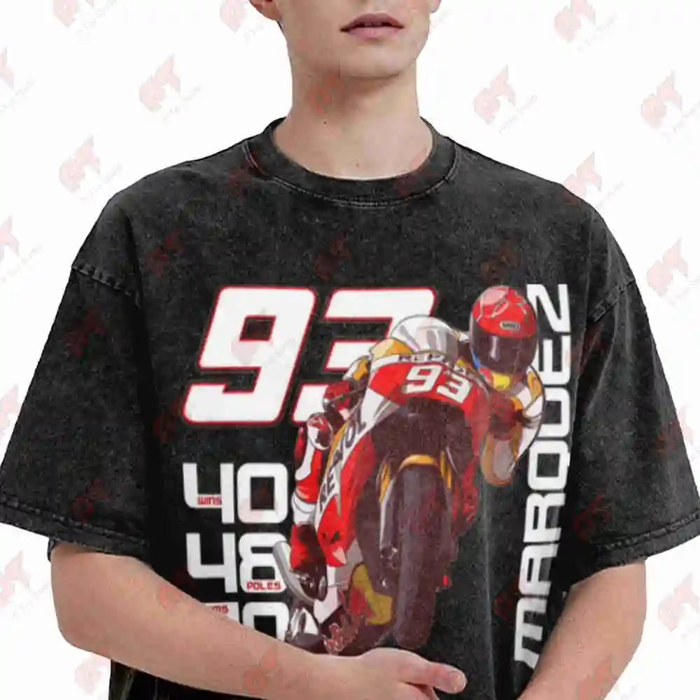 Marquez Legend Vintage Washed Tee Pure Cotton T-Shirt