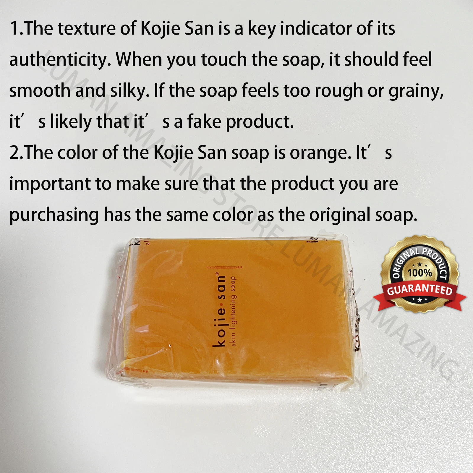 ORIGINAL GARANTIERTE KOJIE SAN FACE & BODY KOJIC ACID SEIFE 100g x3