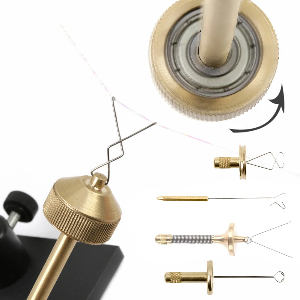 1pcs Fly Fishing Tying Tools Wire Wrap Outdoor Fishing Dubbing/Spinner Brass Jig Fly Tying Replacement Tools