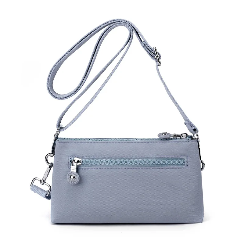 Bolso de hombro de tela de nailon para mujer, Mini bolso de hombro bordado, monedero de bolsillo femenino Han