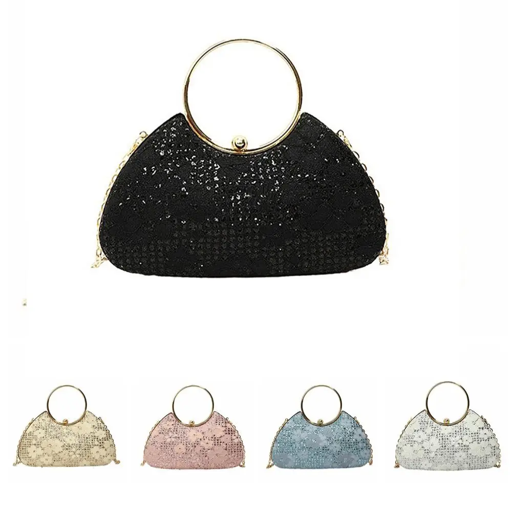 

Fashion Polyester Fiber Evening Bags Sequin Chain Shoulder Bag Banquet Bag Women