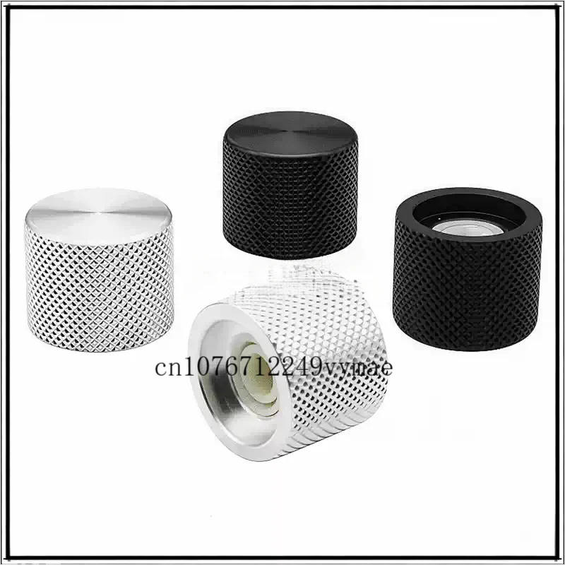 4pcs CNC Anodized Alloy Volume Knob 21.5*17mm D Axis Spline Shaft Knurled Rotary Knob For DAC Mixer Effect Pedal