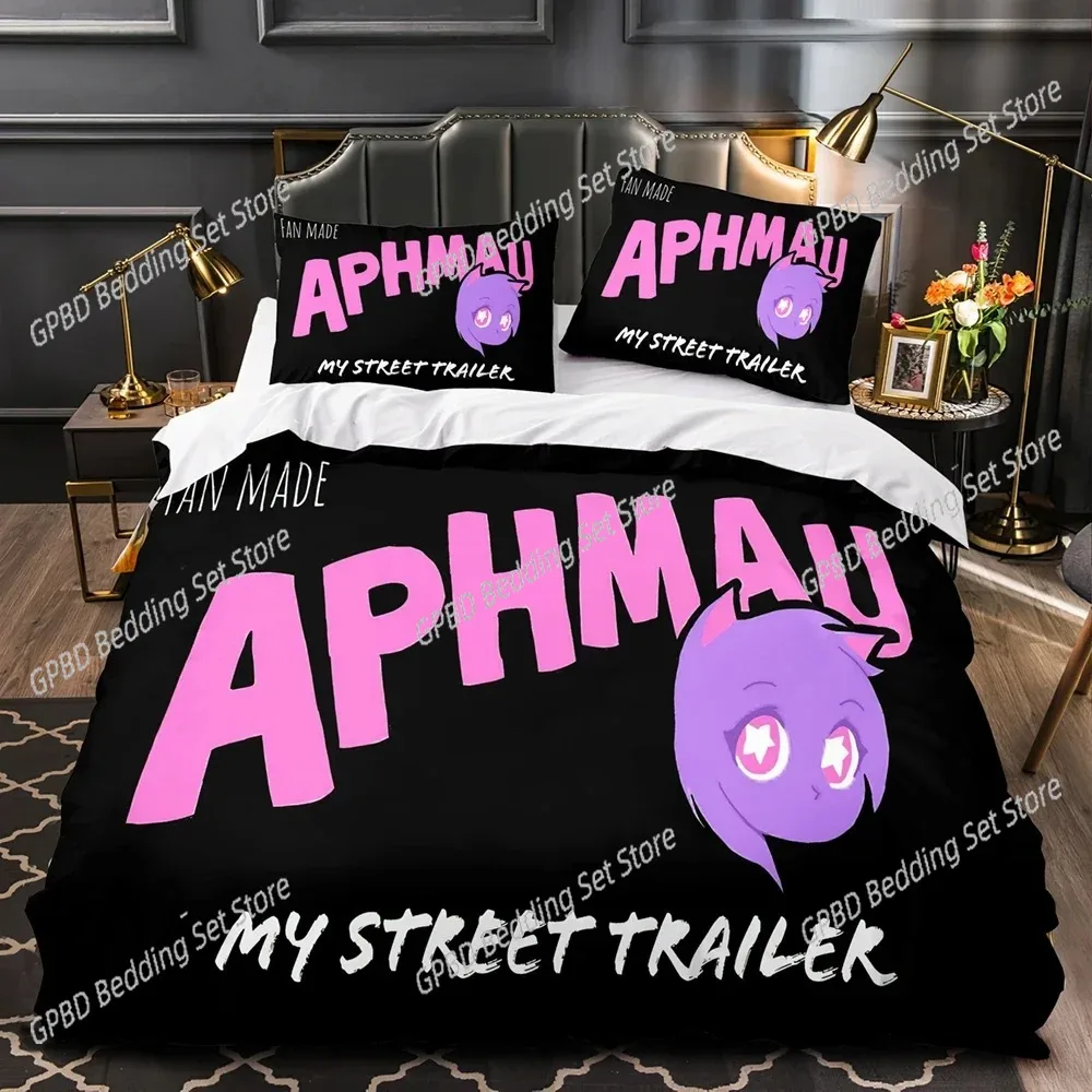 

APHMAU Bedding Set Single Twin Full Queen King Size Kawaii Aphmau Bed Set Aldult Kid Bedroom Duvetcover Sets 3D Print Anime Bed