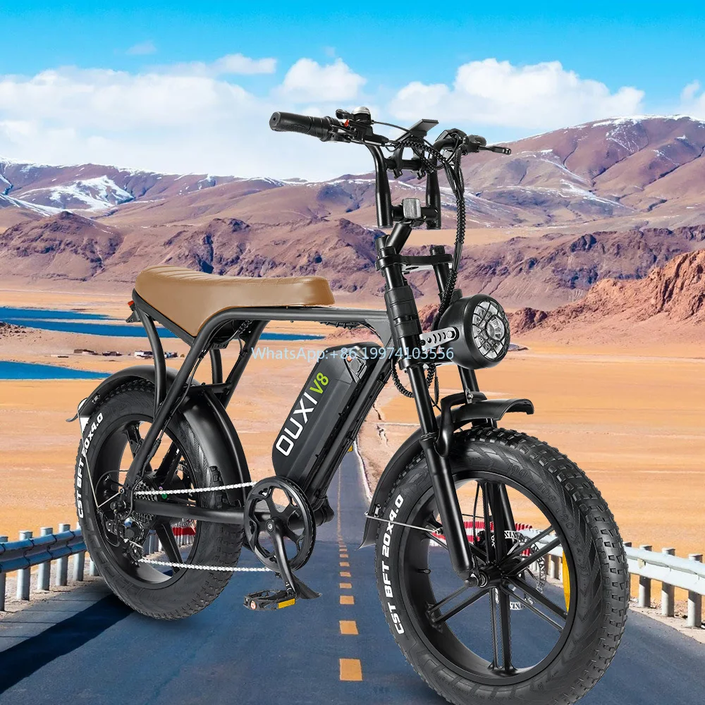 V8 25-50km/h Electric Bike 1000w 20inch Fat Tire E-bike 250w Urban Electric Bicycle Adult Fat bike