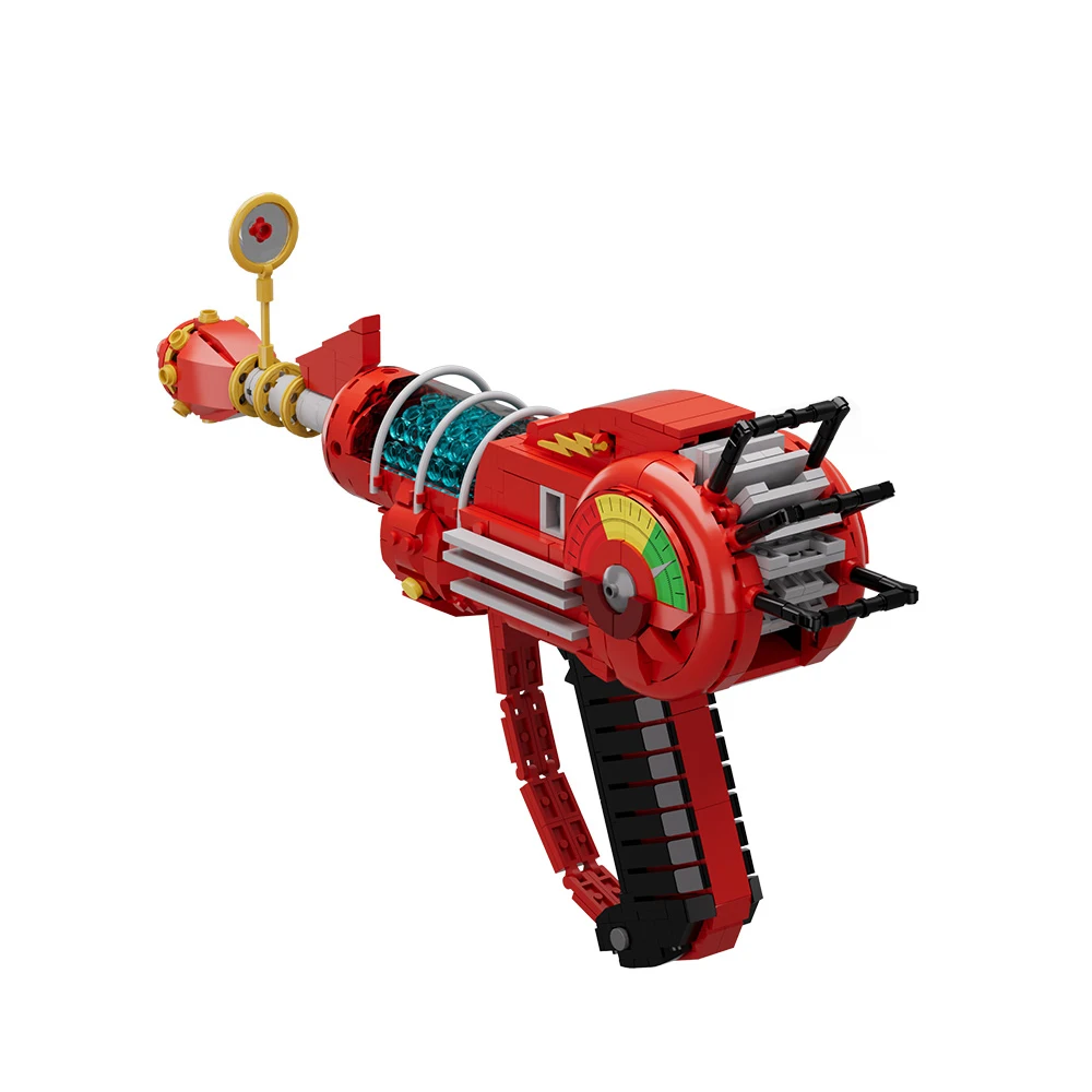 Gobricks MOC Call of Duty Ray Gun Building Blocks Shooting Game With Luminous Bullets Red Gun Brick Model Bullets Toy Gift