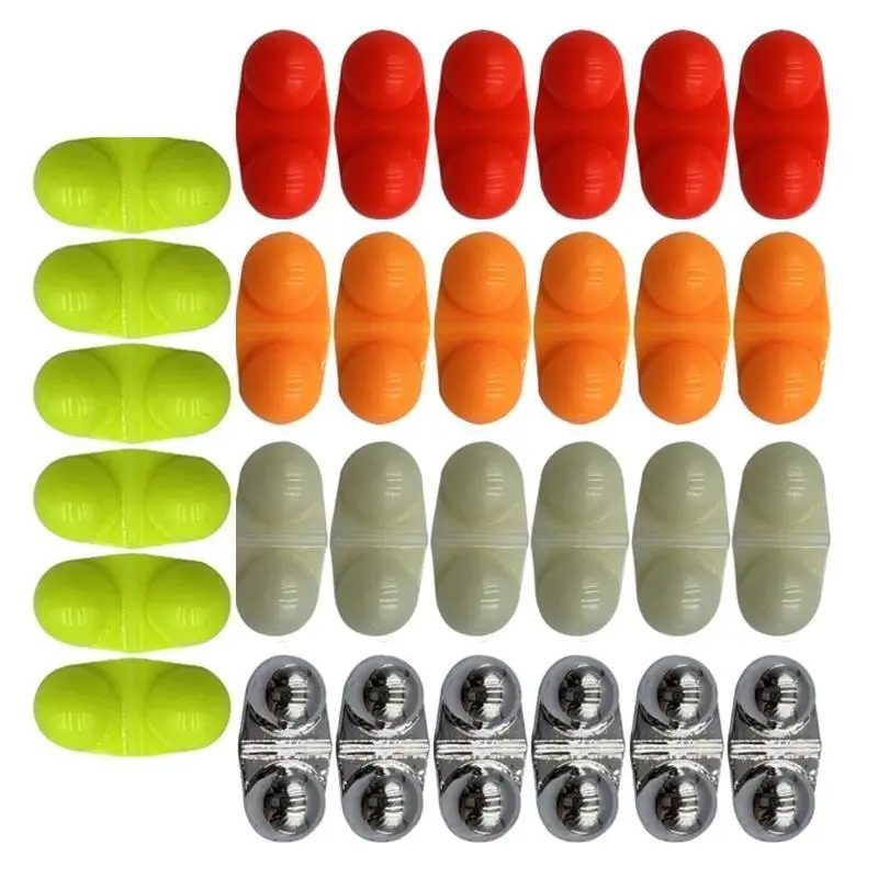 R6fe 30pcs صيد قضيب الصيد لدغات إنذار أجراس الصيد المنبه لصيد الأسماك الليلية ، أجراس قضيب الصيد بقضيب الأجراس التنبيهات الأجراس