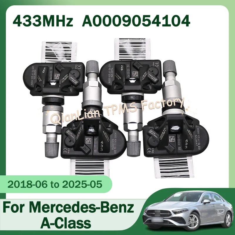 

1/4pcs A0009054104 TPMS Tire Pressure Monitor System For Mercedes-Benz A-Class CLA EQA GLA GLB GLS Sprinter Combi GT-4 433MHz
