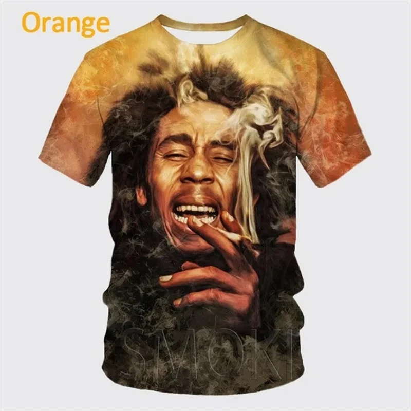 New Summer Fashion Cool Music Style T-shirt Bob Marley Reggae Rasta 3D Printing Men\'s Top Hip-hop Unisex Short-sleeved T Shirts