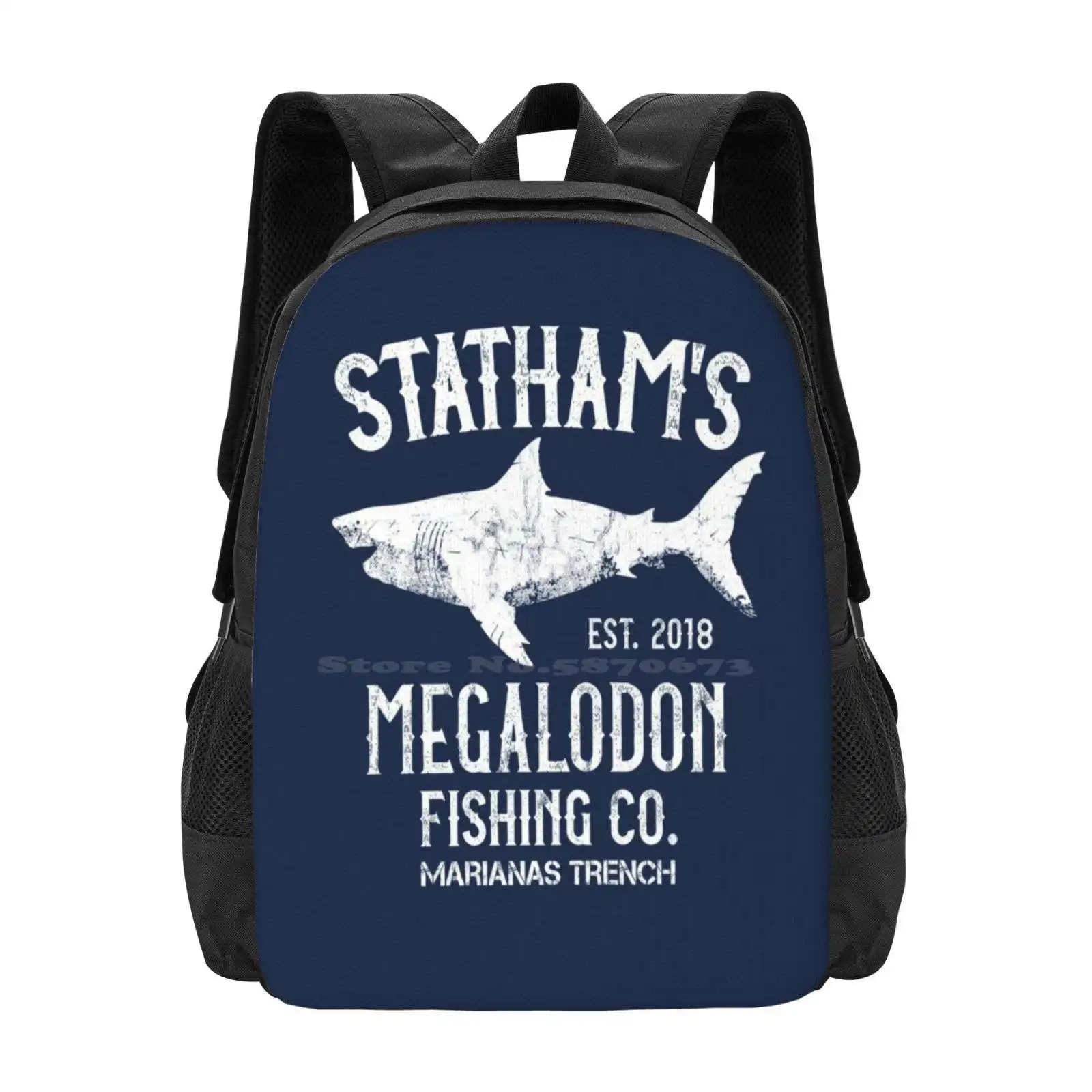 The Meg-- Megalodon Shark Fishing Hot Sale Backpack Fashion Bags The Meg Megalodon Quints Shark Fishing Marianas Trench Tooth