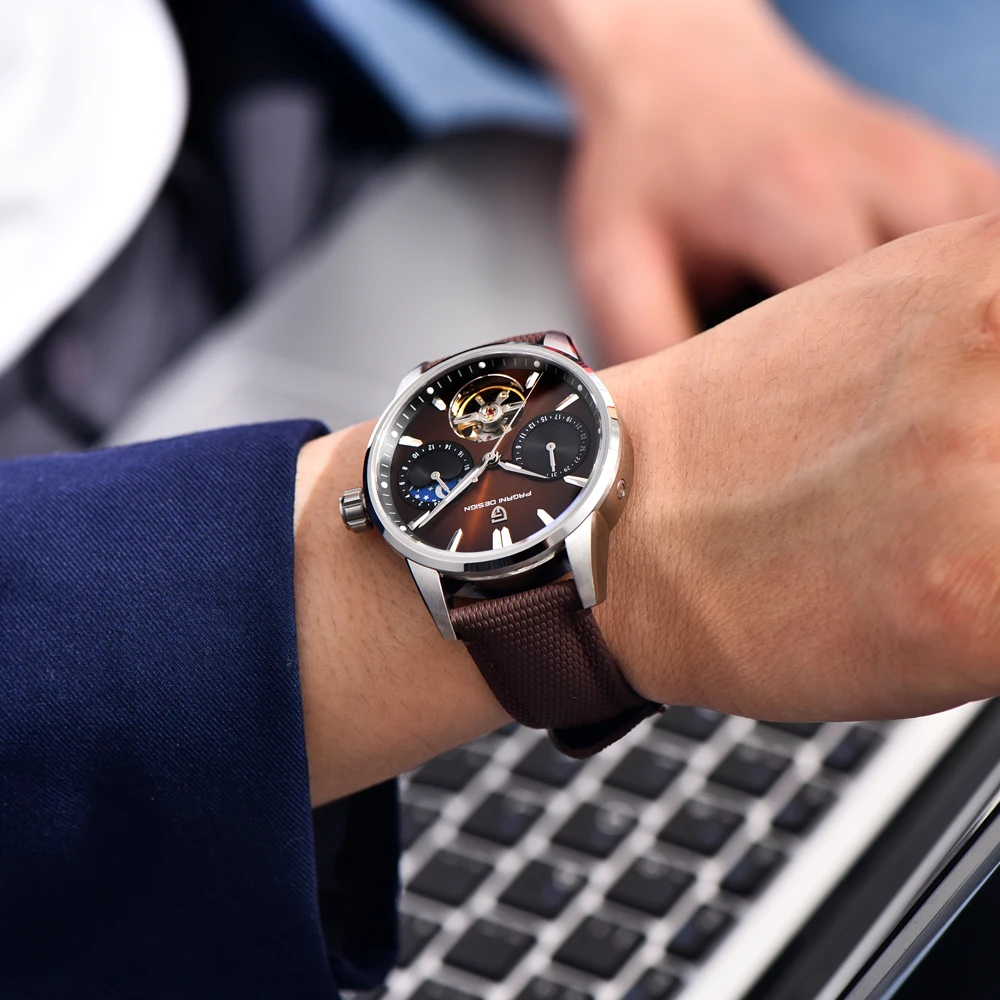 2025 New PAGANI DESIGN Watches Tourbillon Skeleton Automatic Men's Watch Hollow Luminous Mechanical Watches For Men Chronograph