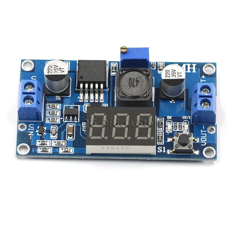 LM2596 BUCK 3A, voltaje de DC-DC, módulo de potencia de reducción ajustable + voltímetro LED azul