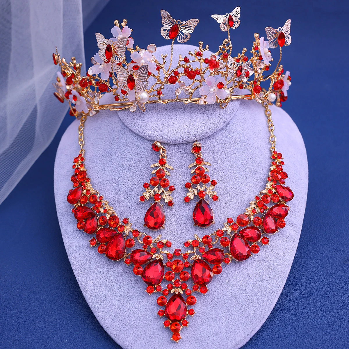 Wedding Crown  Headwear Baroque Vintage  Crystal Tiara For Women Bridal Crown Jewelry sets Hair Dress Accessories Jewelry