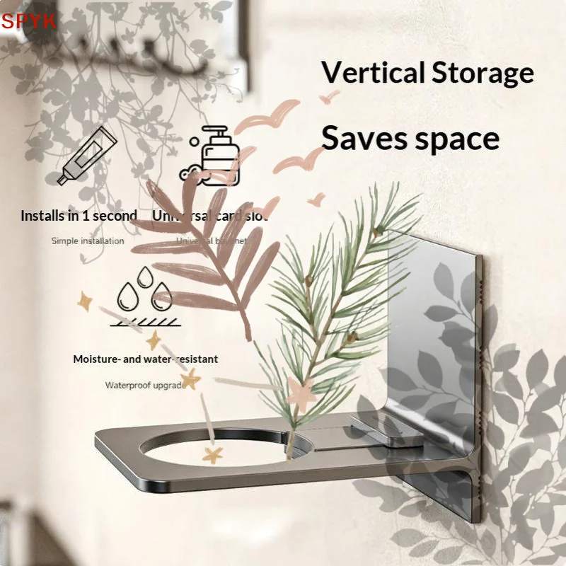 1Pc Aluminum Shower Gel Bottle Rack Adjustable Shampoo Hanger Hooks No Drill Wall Mounted Universal Soap Dispenser Holder