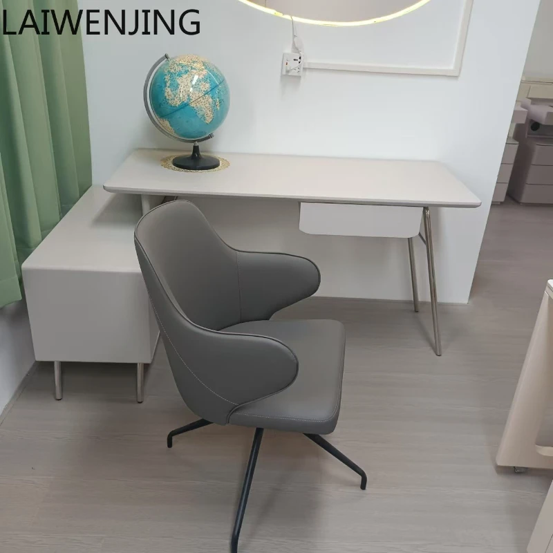 

SGF household desk rotating chair desk integrated solid wood retractable writing desk