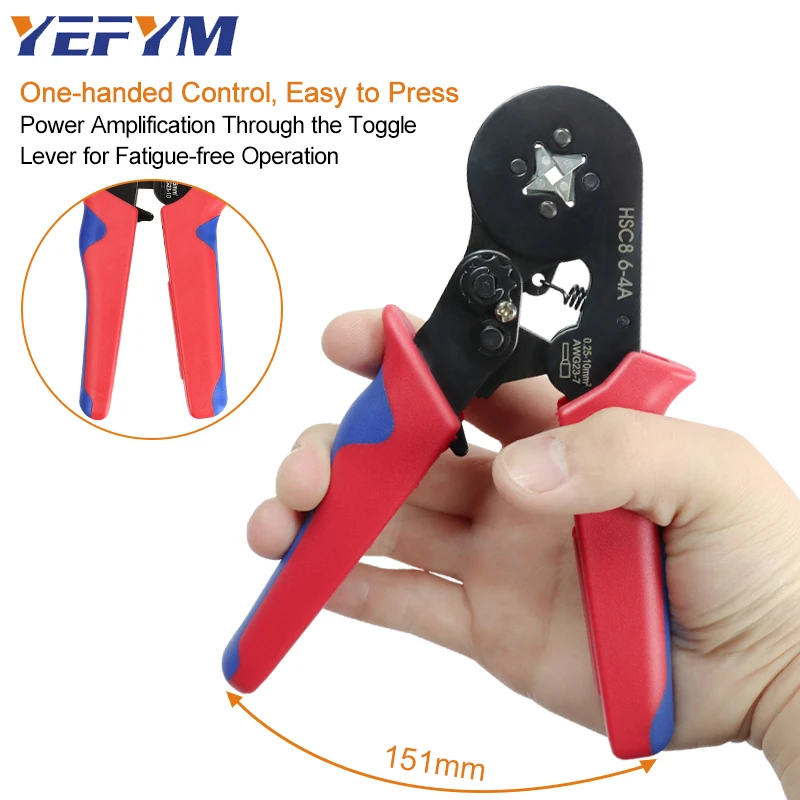 Crimping tools Pliers For Tube/Sleeve/Needle Terminal Multifunctional Stripping Cutting Wire Electrician Tools HSC8 6-4/6-6